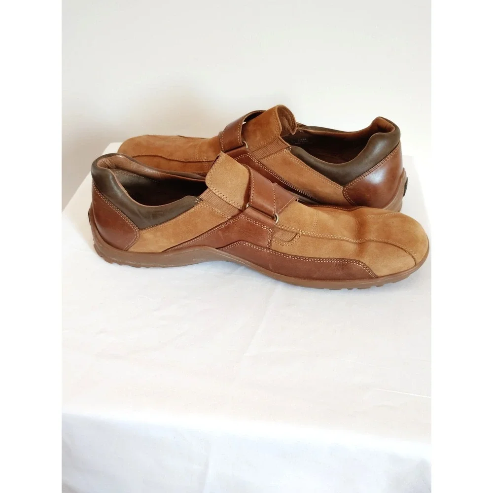 Cole Haan Men 14 Air Colton Brown Leather Suede Strap Oxford Old Money Shoes**